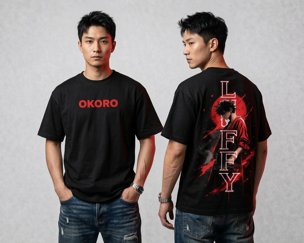 Monkey D. Luffy: "The Crimson Captain" Oversized Tee