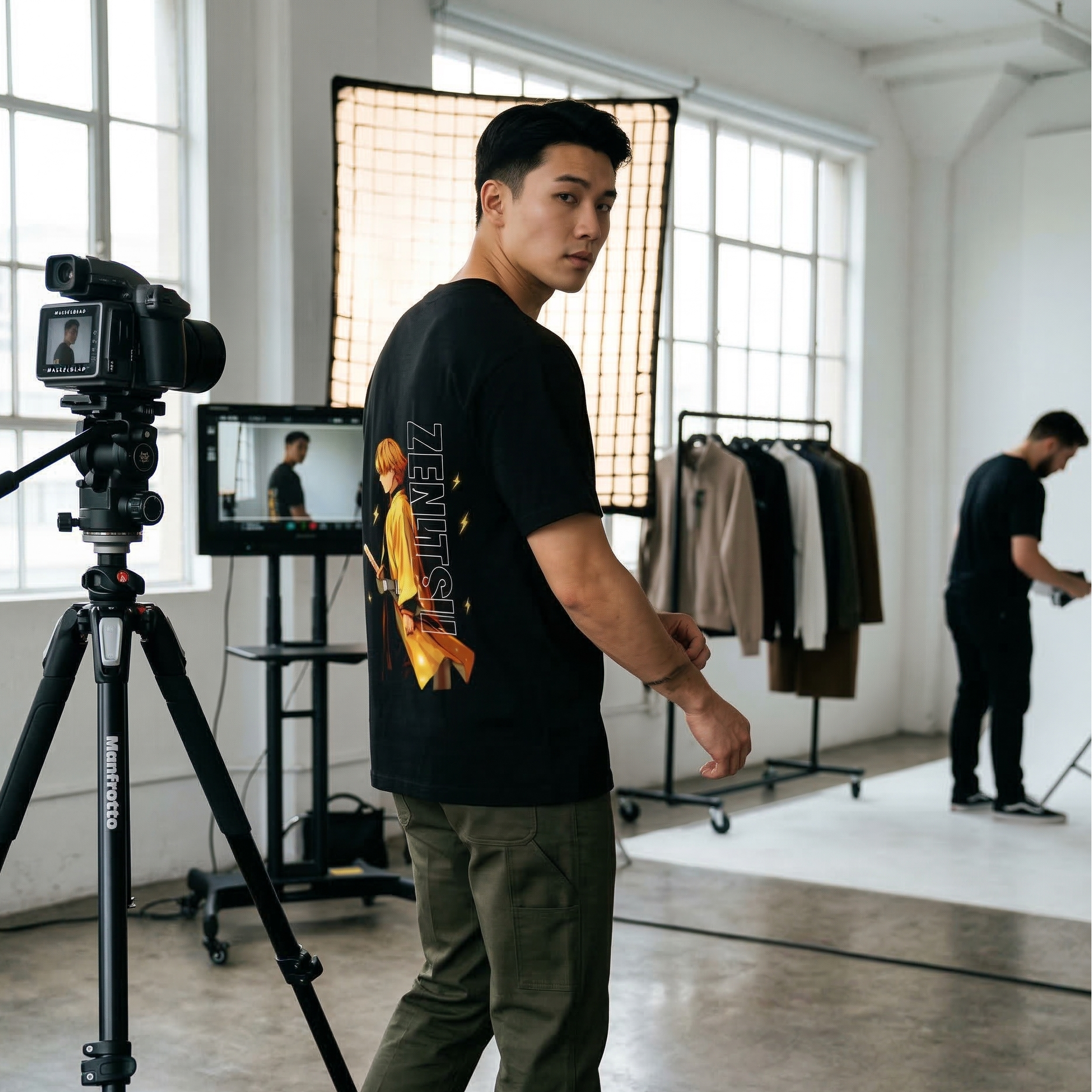 Zenitsu "Thunder Breath" Amber Vertical Oversized Tee