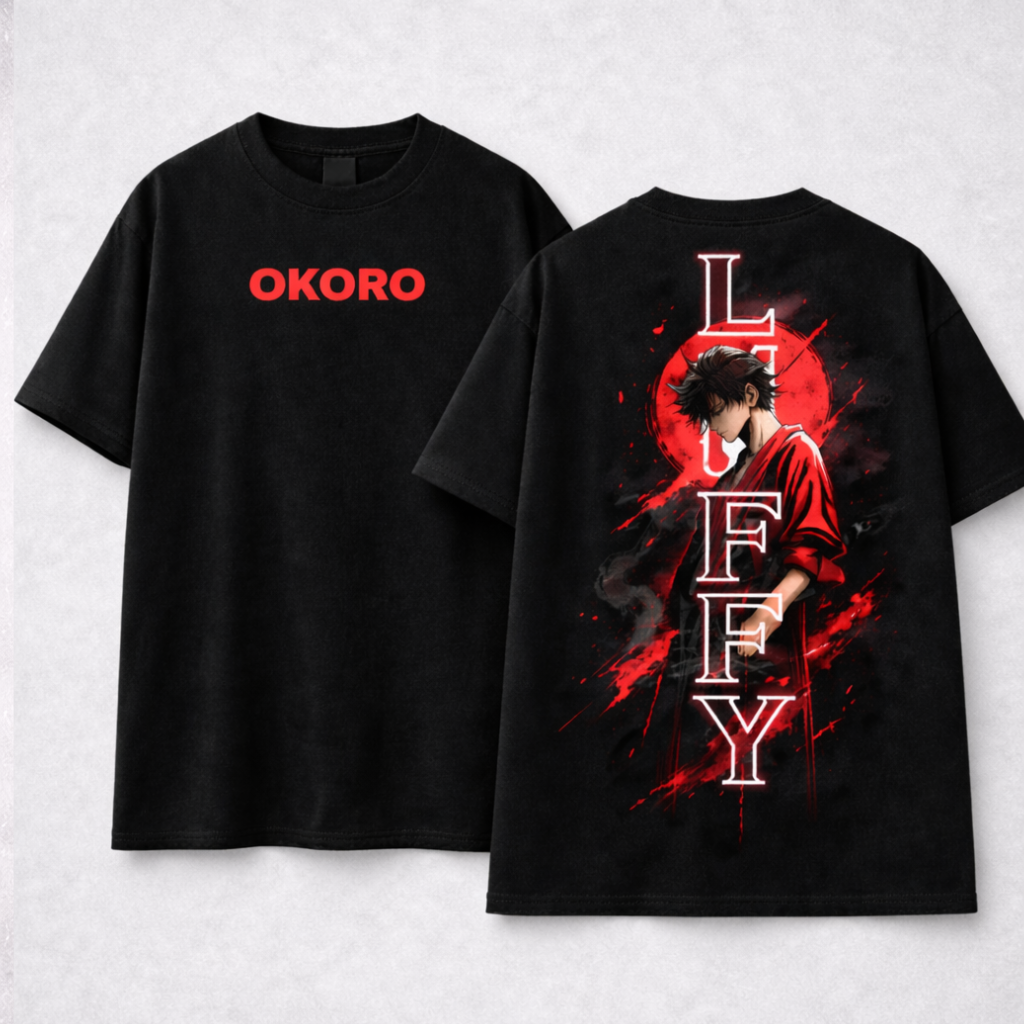 Monkey D. Luffy: "The Crimson Captain" Oversized Tee