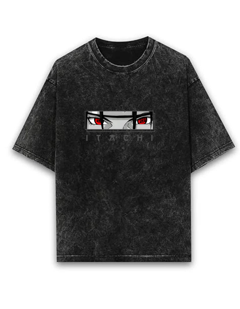 Itachi Uchiha Acid-washed Oversized T-Shirt